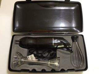 Vintage Hamilton Beach Handblender W/ Whisk / Storage Case 2 Speeds Model 59785r