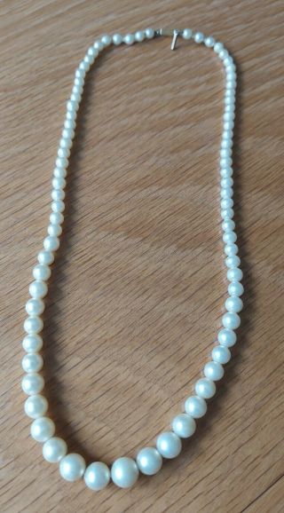 Vintage Ciro Graduated Cultured Pearl Necklace 10ct Gold Clasp