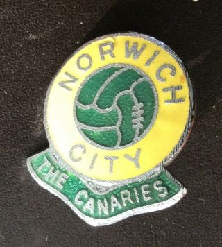 Norwich City F C The Canaries - Lapel Badge.  1970 