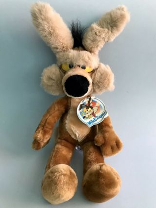 Vintage 1993 The 24k Company Wile E.  Coyote Looney Tunes Plush Soft Toy With Tag