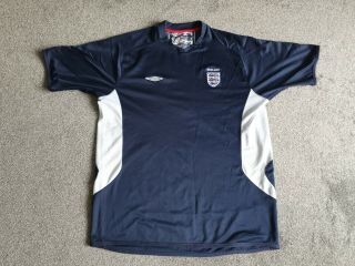 Rare Vintage Umbro England Football Training Shirt Top Size Large