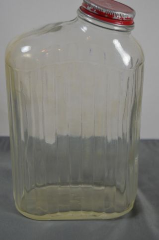Vintage Anchor Hocking Ribbed Glass Refrigerator Water Bottle 3