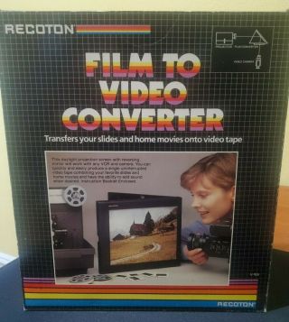 Recoton Film To Video Converter Vintage 1989 Transfer Slides To Vhs V - 169