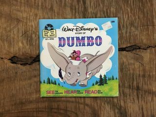 Vtg 1977 Walt Disney Record Story Of Dumbo See Hear Read 33 1/3rpm