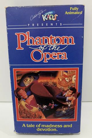 Vintage Phantom Of The Opera Vhs,  1988 Celebrity’s Just For Kids Animated