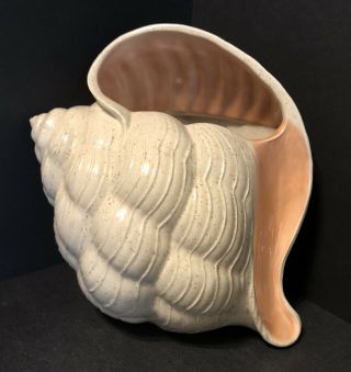Vintage Ceramic Sea Shell Tissue Box Cover Beachy Nautical - Read