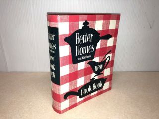 Vtg 1953 Better Homes And Gardens Cookbook 1st Ed Red & White Check Binder