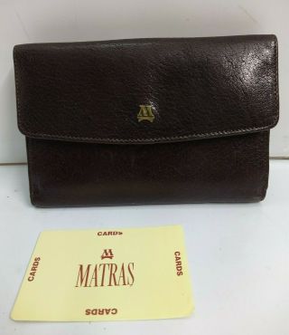 Matras Vintage Brown Leather Credit Bifold Wallet