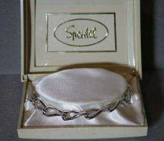 Vintage Speidel Silver Tone Chain Bracelet In The Box Unisex 8