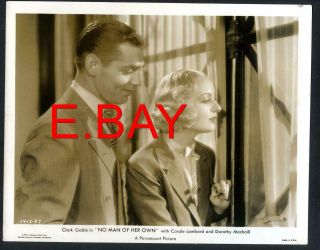 Vintage Carole Lombard Clark Gable " No Man Of Her Own " 1930 