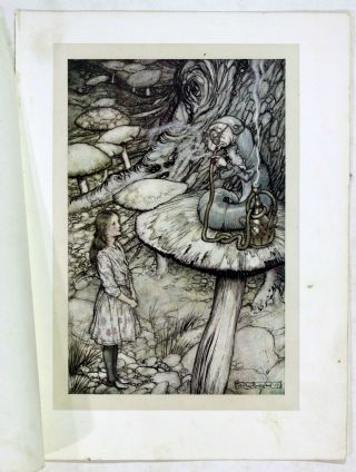 Old Vintage Alices Adventures In Wonderland Arthur Rackham Illustrations Plates
