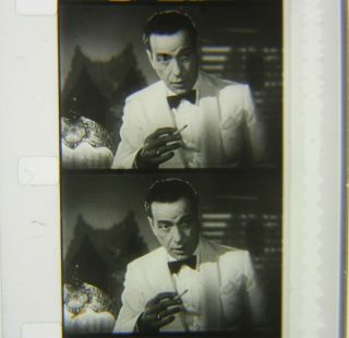 Vtg 3.  5 " Reel 16mm B,  W Movie Film Bogart Casablanca (1942) Short Section W Louis