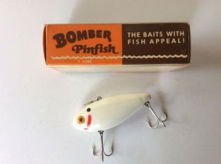 Vintage Bomber Pinfish Lure,  3p01 - White,  Nib