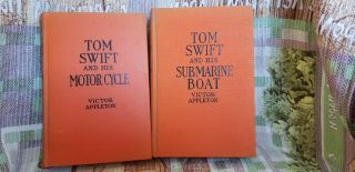 Tom Swift And His Motor Cicle & Submarine Boat - Victor Appleton - Red Covers Books