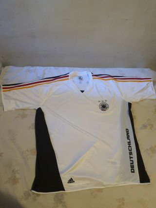 Vintage Germany World Cup 2006 Home Jersey Adidas,  White,  Fits A Mens Xl