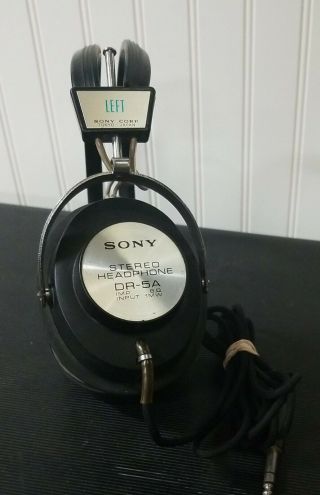 Sony Dr - 5a Vintage Stereo Headphones (, Great)