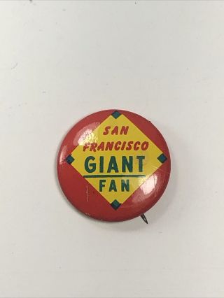 Vtg San Francisco Giants Fan 1965 Guys Potato Chips Baseball Mlb Pin Button.