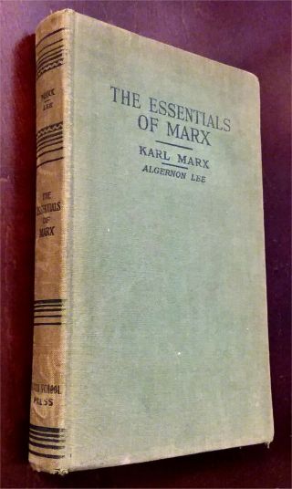 Essentials Of Marx Communist Manifesto Karl Marx Frederick Engels 1927 2nd Pr Hb