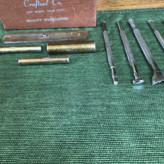 Vintage Lot Leather Tools Tandy Craftool Snaps And Punches