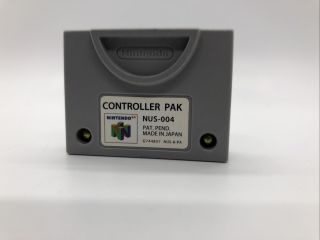Nintendo 64 N64 Vintage Controller Pak Memory Card Nus - 004 Oem Official