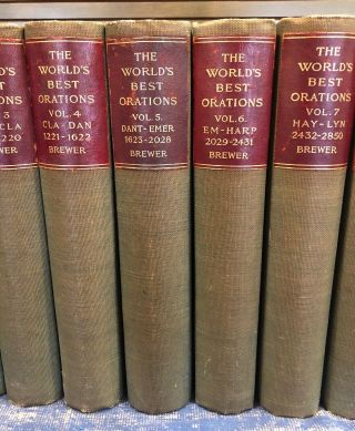 The Complete 10 Vol Set of The World’s Best Orations 1899 3