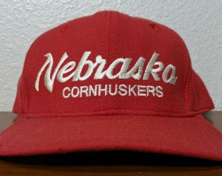 Vintage University Of Nebraska Cornhuskers Huskers Snapback Hat Cap By Twins Ent