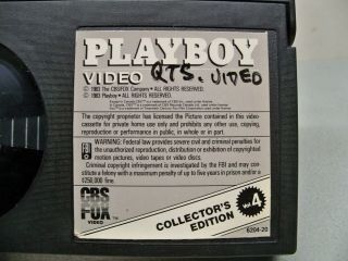 Vintage 1983 Betamax Adult Tape ' Playboy Vol.  4 