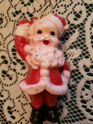 Vintage Gurley Christmas Candle 5 " Santa Claus Wax St.  Nick Old Decor