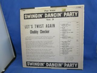 CHUBBY CHECKER LET ' S TWIST AGAIN RECORD ALBUM LP 33 VINTAGE 1961 7004 2