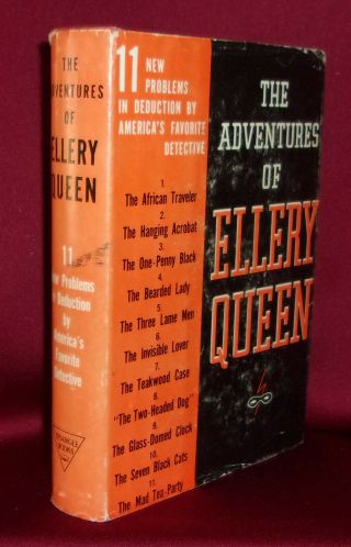 The Adventures Of Ellery Queen First Edition Thus 1940 Triangle Books Hc In Dj