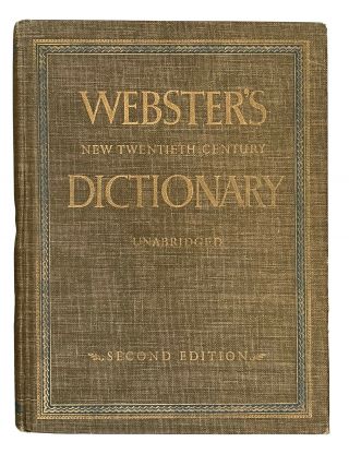 Massive Vintage Webster’s Dictionary Of The English Language