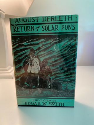 August Derleth / The Return Of Solar Pons First Edition 1958 Detective