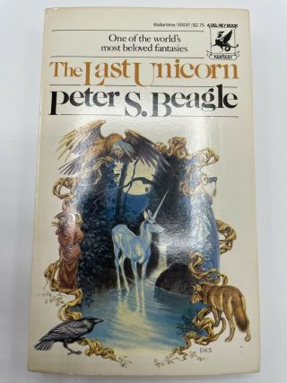 The Last Unicorn 1982 21st Us Printing Peter S.  Beagle Paperback Fantasy Rare