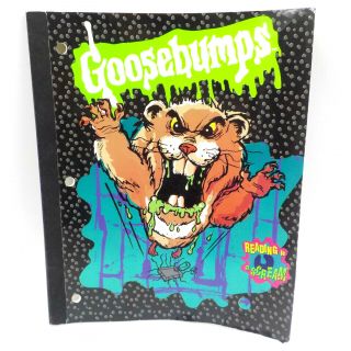 Goosebumps Notebook,  Vintage 90s Rl Stine Collectible 10.  5 X 8 " Writing Pad