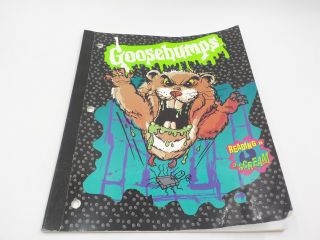 Goosebumps Notebook,  Vintage 90s RL Stine Collectible 10.  5 x 8 