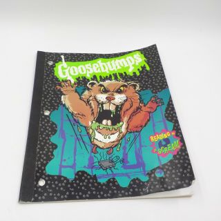 Goosebumps Notebook,  Vintage 90s RL Stine Collectible 10.  5 x 8 