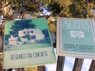 2 Vintage Designed For Concrete And Alpha Cement Booklets Portland 1936 & 1938