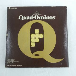 1978 Quad - ominos Domino Tile Board Game Pressman Makers Of Triominos Vintage 3