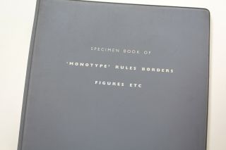 Specimen Book Of Monotype Rules And Borders 1970s Typography Type Design