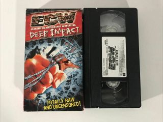 Ecw Deep Impact Vhs Uncensored Vintage Raw Pro Wrestling Plays Fine