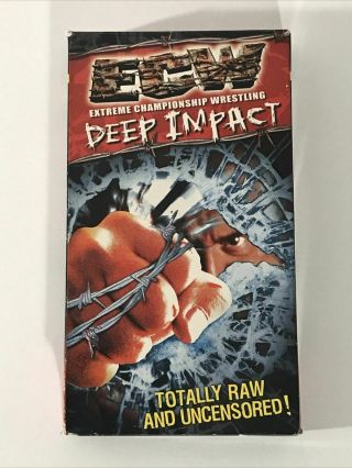 ECW Deep Impact VHS Uncensored Vintage Raw Pro Wrestling Plays Fine 2