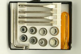 Vintage Portable Travel Case Screwdriver/socket Set With Attachments
