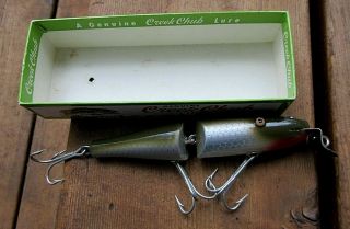 Vintage Creek Chub Jointed Pikie In Silver Scale In Orig Box Fishing Lure