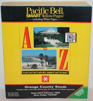 1998 Pacific Bell South Orange County Ca Yellow Pages Telephone Directory Book
