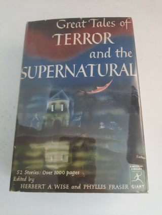 Great Tales Of Terror And The Supernatural Vintage Modern Library Giant 1944