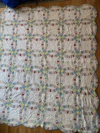 Vintage Pottery Barn Quilt 102 X 84 Inches,  King/queen