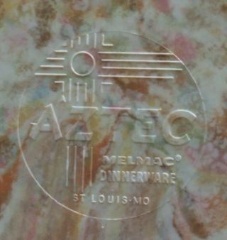Vintage Aztec Confetti Speckled Melmac Large 12” Bowl Slot Handles, 2