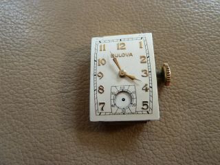 Vintage Wristwatch Movement And Dial - Bulova - 21j