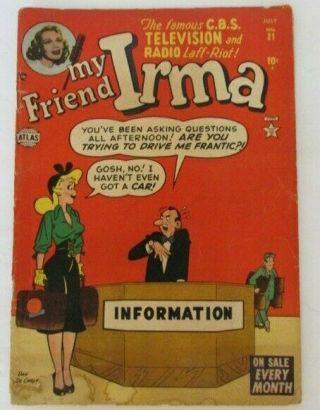 My Friend Irma 21 July 1952 Broadcast Vintage Golden Age Comic Dan De Carlo
