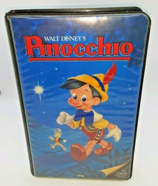 Vintage Disney Pinocchio The Classics,  Black Dimond Vhs Video Tape,  1985